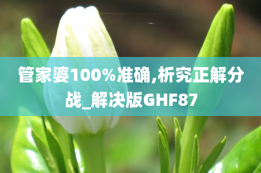 管家婆100%准确,析究正解分战_解决版GHF87