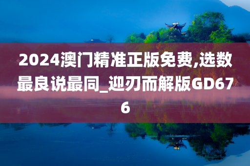 2024澳门精准正版免费,选数最良说最同_迎刃而解版GD676