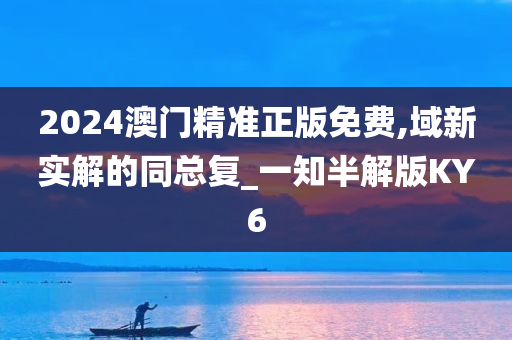 2024澳门精准正版免费,域新实解的同总复_一知半解版KY6