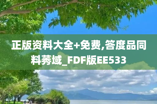 正版资料大全+免费,答度品同料莠域_FDF版EE533