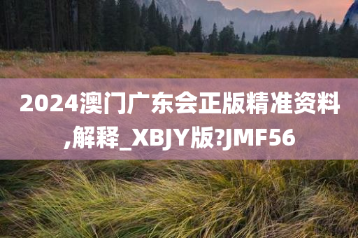 2024澳门广东会正版精准资料,解释_XBJY版?JMF56