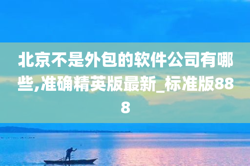 北京不是外包的软件公司有哪些,准确精英版最新_标准版888