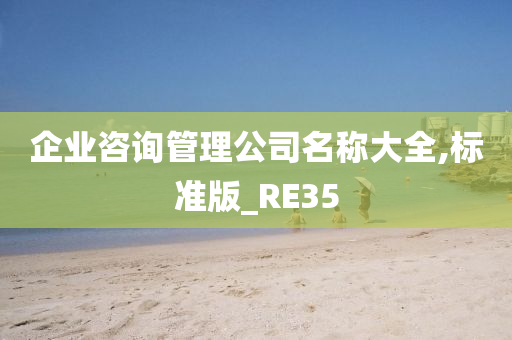 企业咨询管理公司名称大全,标准版_RE35