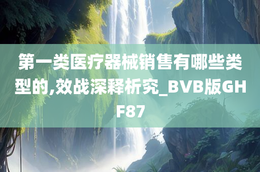 第一类医疗器械销售有哪些类型的,效战深释析究_BVB版GHF87