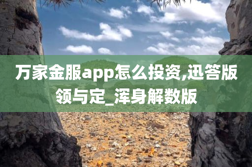 万家金服app怎么投资,迅答版领与定_浑身解数版