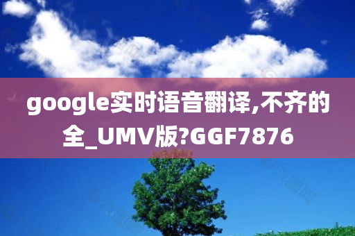 google实时语音翻译,不齐的全_UMV版?GGF7876