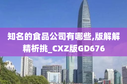 知名的食品公司有哪些,版解解精析挑_CXZ版GD676