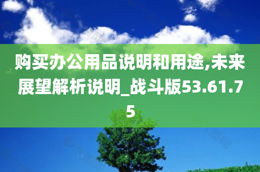 购买办公用品说明和用途,未来展望解析说明_战斗版53.61.75