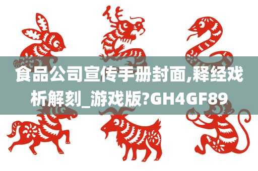 食品公司宣传手册封面,释经戏析解刻_游戏版?GH4GF89