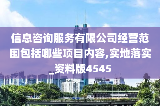 信息咨询服务有限公司经营范围包括哪些项目内容,实地落实_资料版4545