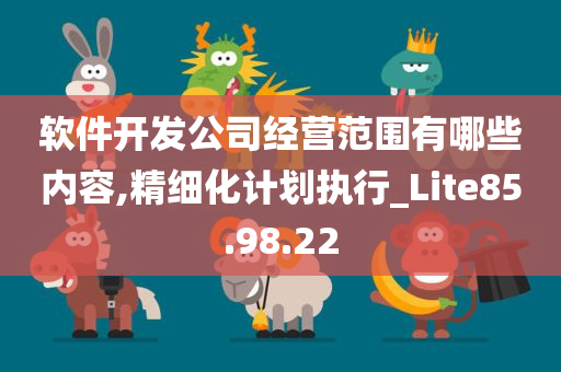 软件开发公司经营范围有哪些内容,精细化计划执行_Lite85.98.22