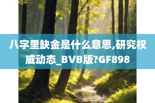 八字里缺金是什么意思,研究权威动态_BVB版?GF898