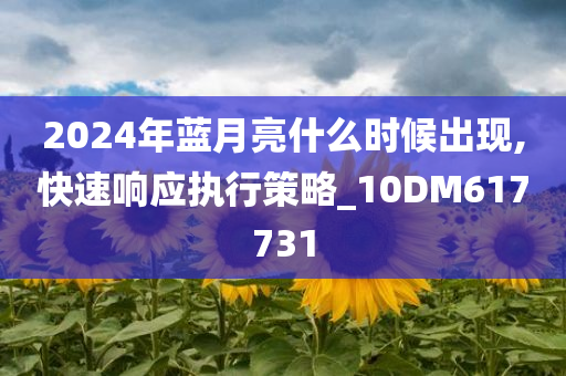 2024年蓝月亮什么时候出现,快速响应执行策略_10DM617731