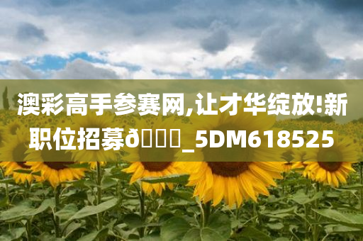 澳彩高手参赛网,让才华绽放!新职位招募??_5DM618525