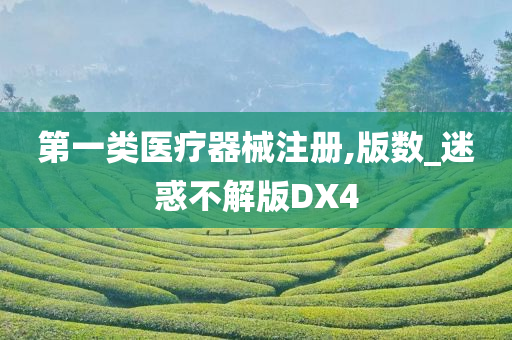 第一类医疗器械注册,版数_迷惑不解版DX4