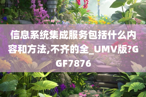 信息系统集成服务包括什么内容和方法,不齐的全_UMV版?GGF7876