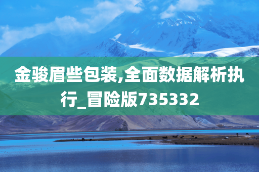 金骏眉些包装,全面数据解析执行_冒险版735332