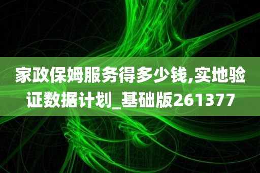 家政保姆服务得多少钱,实地验证数据计划_基础版261377