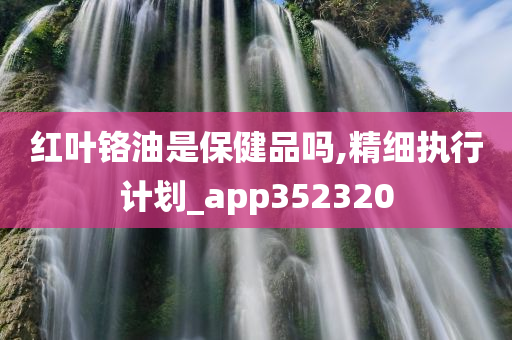 红叶铬油是保健品吗,精细执行计划_app352320