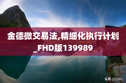 金德微交易法,精细化执行计划_FHD版139989