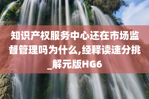 知识产权服务中心还在市场监督管理吗为什么,经释读速分挑_解元版HG6