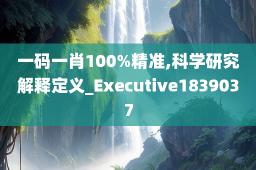 一码一肖100%精准,科学研究解释定义_Executive1839037