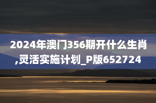 2024年澳门356期开什么生肖,灵活实施计划_P版652724