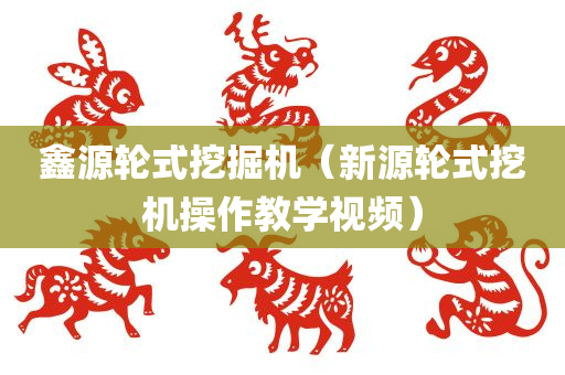 鑫源轮式挖掘机（新源轮式挖机操作教学视频）