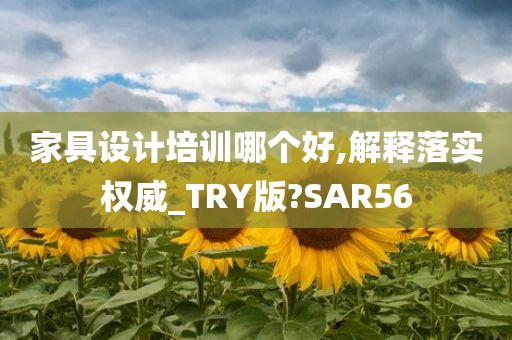 家具设计培训哪个好,解释落实权威_TRY版?SAR56