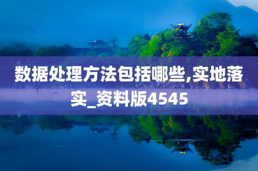 数据处理方法包括哪些,实地落实_资料版4545