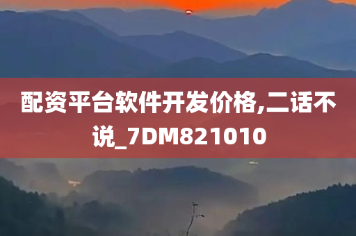 配资平台软件开发价格,二话不说_7DM821010