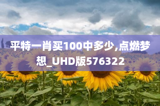 平特一肖买100中多少,点燃梦想_UHD版576322