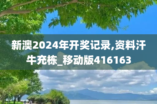 新澳2024年开奖记录,资料汗牛充栋_移动版416163