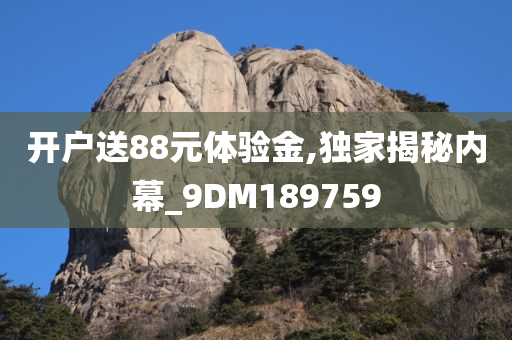 开户送88元体验金,独家揭秘内幕_9DM189759