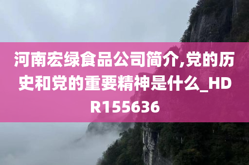 河南宏绿食品公司简介,党的历史和党的重要精神是什么_HDR155636