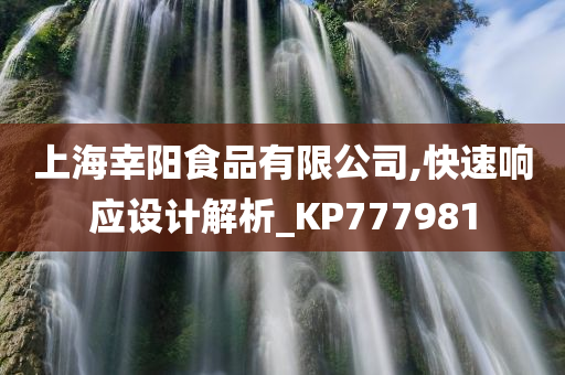 上海幸阳食品有限公司,快速响应设计解析_KP777981