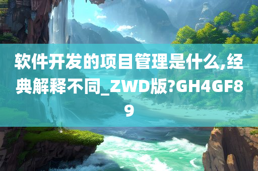 软件开发的项目管理是什么,经典解释不同_ZWD版?GH4GF89