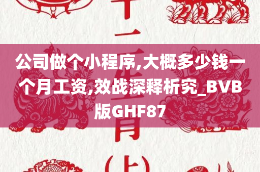 公司做个小程序,大概多少钱一个月工资,效战深释析究_BVB版GHF87