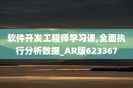 软件开发工程师学习课,全面执行分析数据_AR版623367