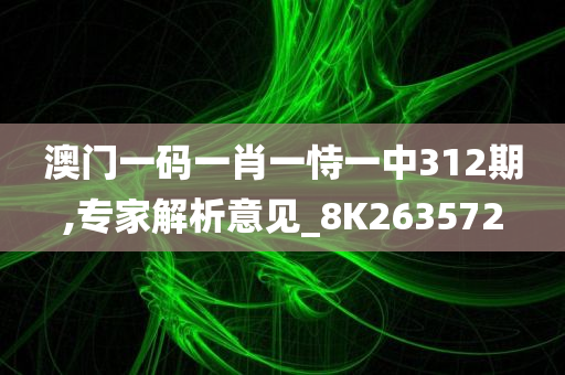 澳门一码一肖一恃一中312期,专家解析意见_8K263572