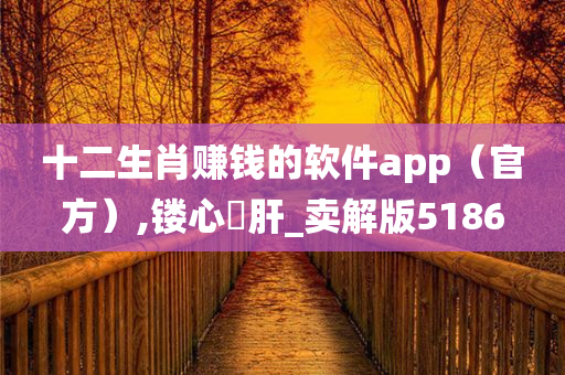 十二生肖赚钱的软件app（官方）,镂心鉥肝_卖解版5186