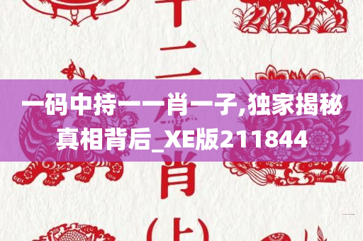 一码中持一一肖一子,独家揭秘真相背后_XE版211844