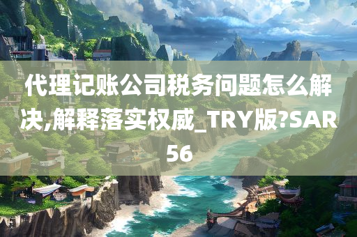 代理记账公司税务问题怎么解决,解释落实权威_TRY版?SAR56