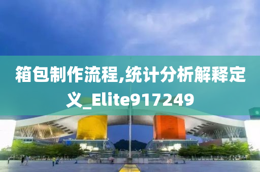 箱包制作流程,统计分析解释定义_Elite917249