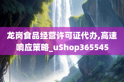 龙岗食品经营许可证代办,高速响应策略_uShop365545