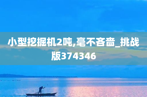 小型挖掘机2吨,毫不吝啬_挑战版374346