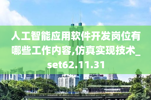 人工智能应用软件开发岗位有哪些工作内容,仿真实现技术_set62.11.31