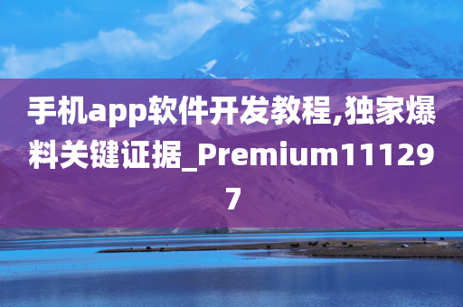 手机app软件开发教程,独家爆料关键证据_Premium111297