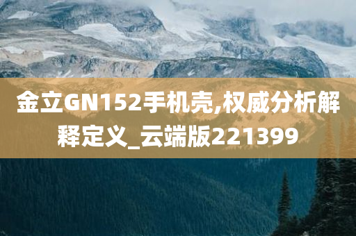 金立GN152手机壳,权威分析解释定义_云端版221399