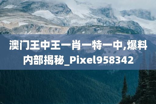 澳门王中王一肖一特一中,爆料内部揭秘_Pixel958342